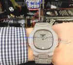 Perfect Replica Patek Philippe Nautilus Iced Out Diamond Encrusted Watches